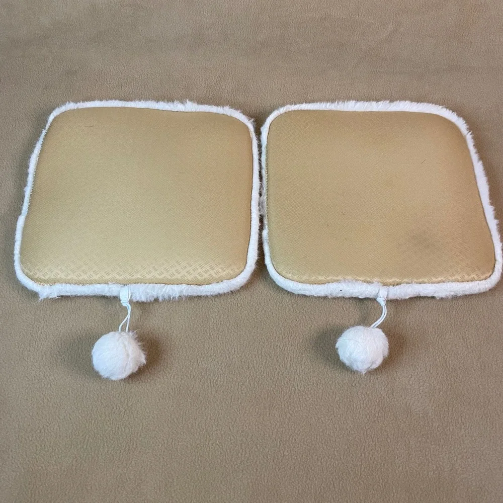 Square‎ Faux Rabbit Fur Cat Dog Bed Cushion Pad Carrier Crate 2 Pack 11.8